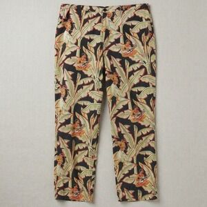 vtg women hula gurlz cotton pants medium hawaiian novelty vacation tropical‎